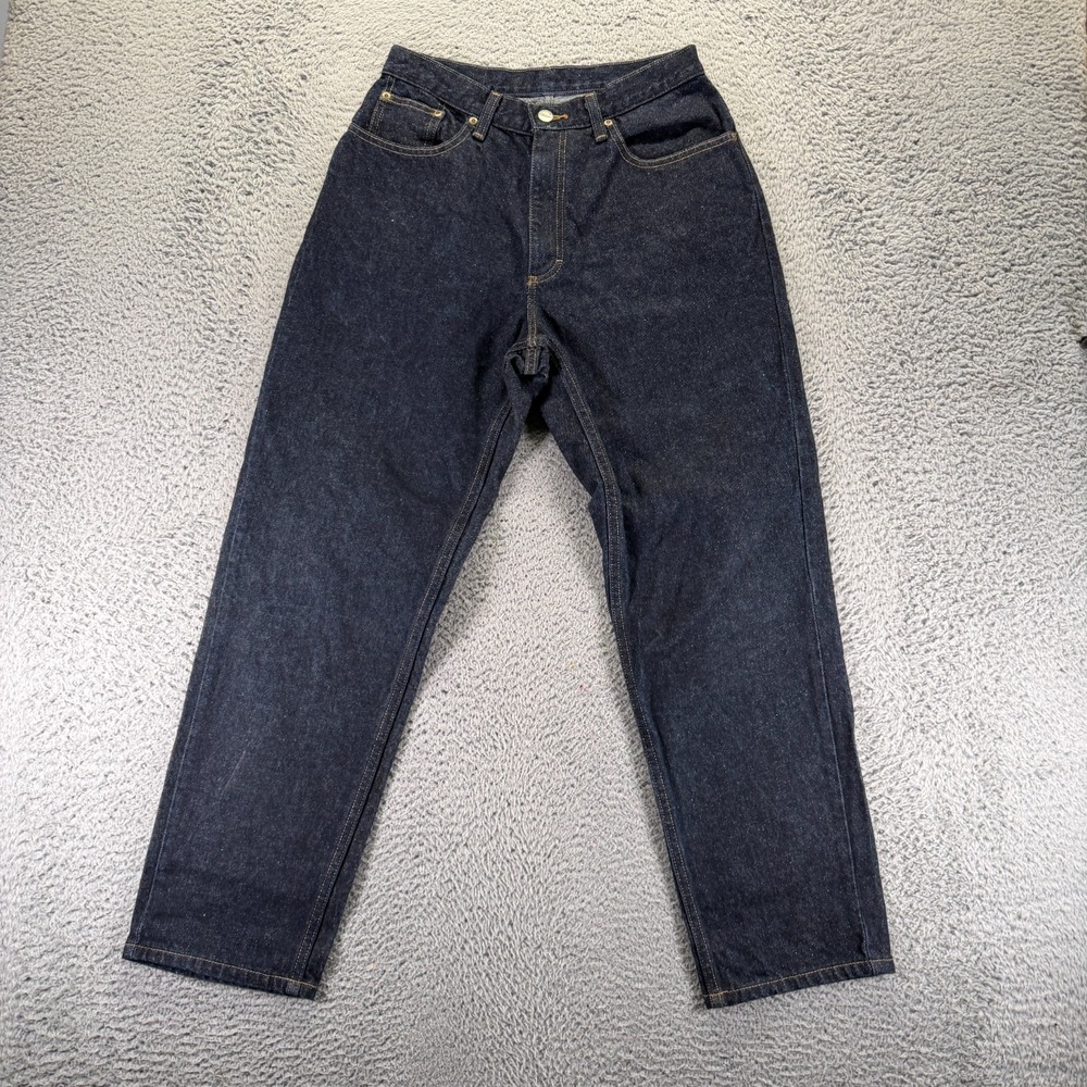 L.L.Bean Double L Jeans Womens 10 Blue Cotton Denim Straight Workwear Relaxed